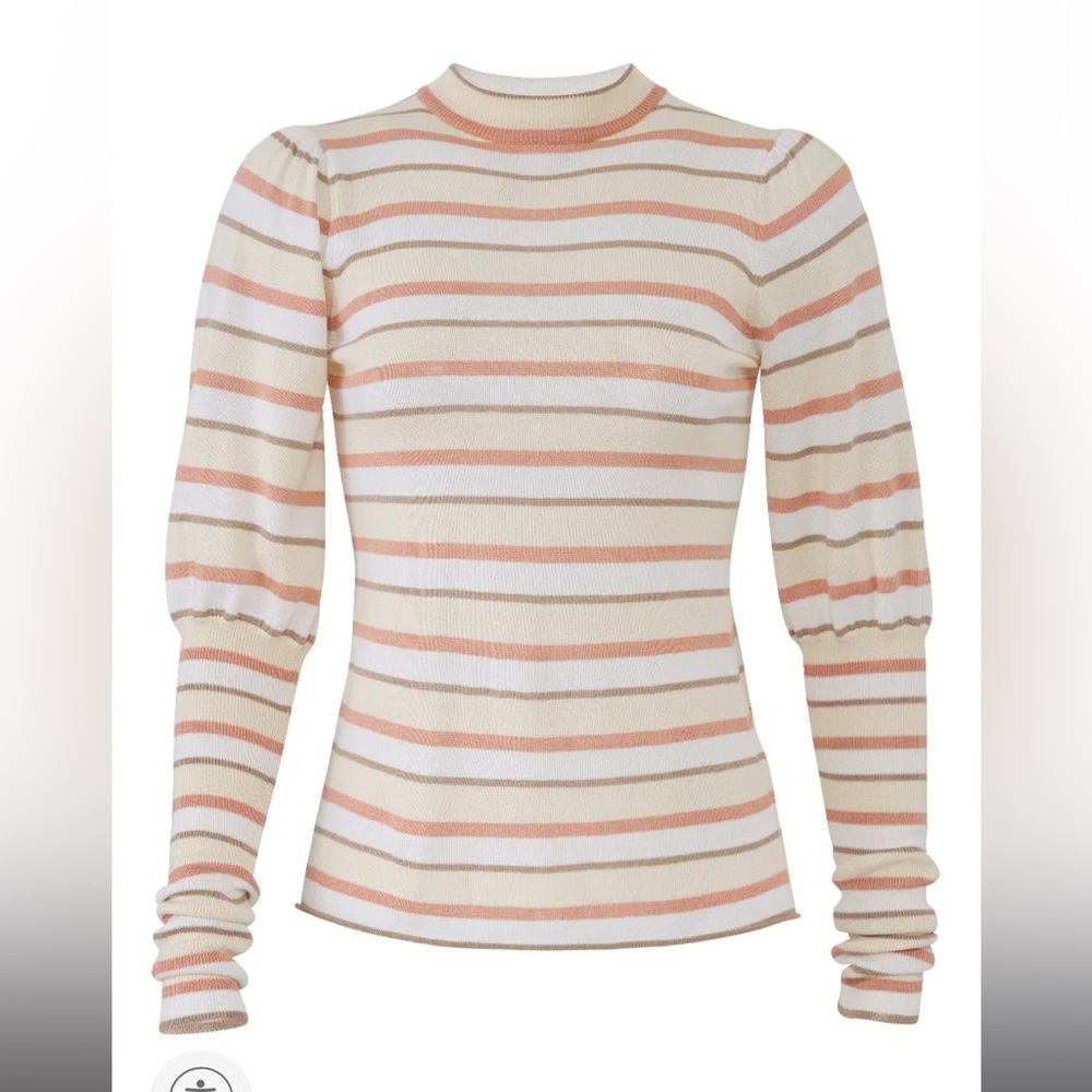 See by Chloé Striped Puff Sleeve Sweater, RTR